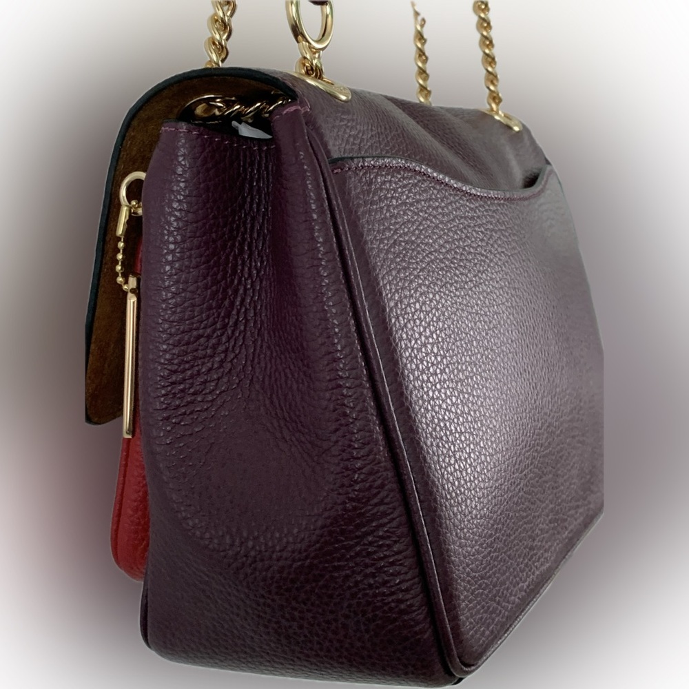Coach Klare Nwt $450 Boysenberry Burgundy and Red Women's Bag - Picture 6 of 11